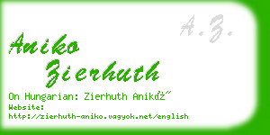 aniko zierhuth business card